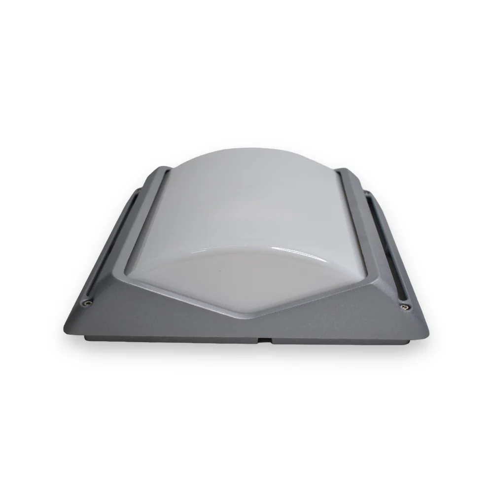 Aplique de Pared Exterior Corta E-27 - Gris Plata