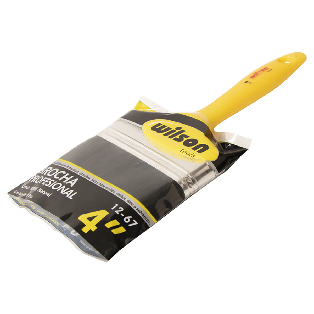 Brocha Profesional Wilson | Cerdas 100% Natural | 4" | 12-67 - Image 3