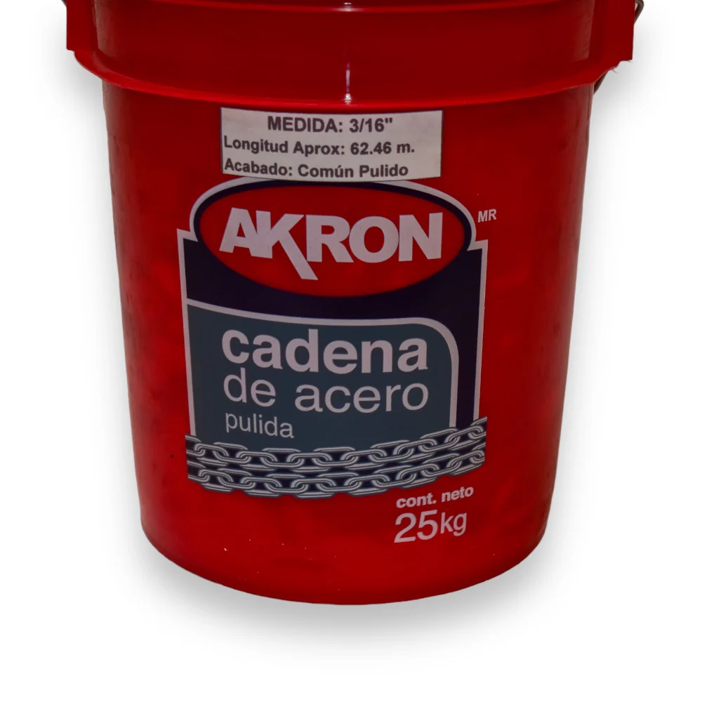 Cadena de Acero Pulida Akron 15-51 | Electrosoldada | Grado 30 | 3/16" - Image 5