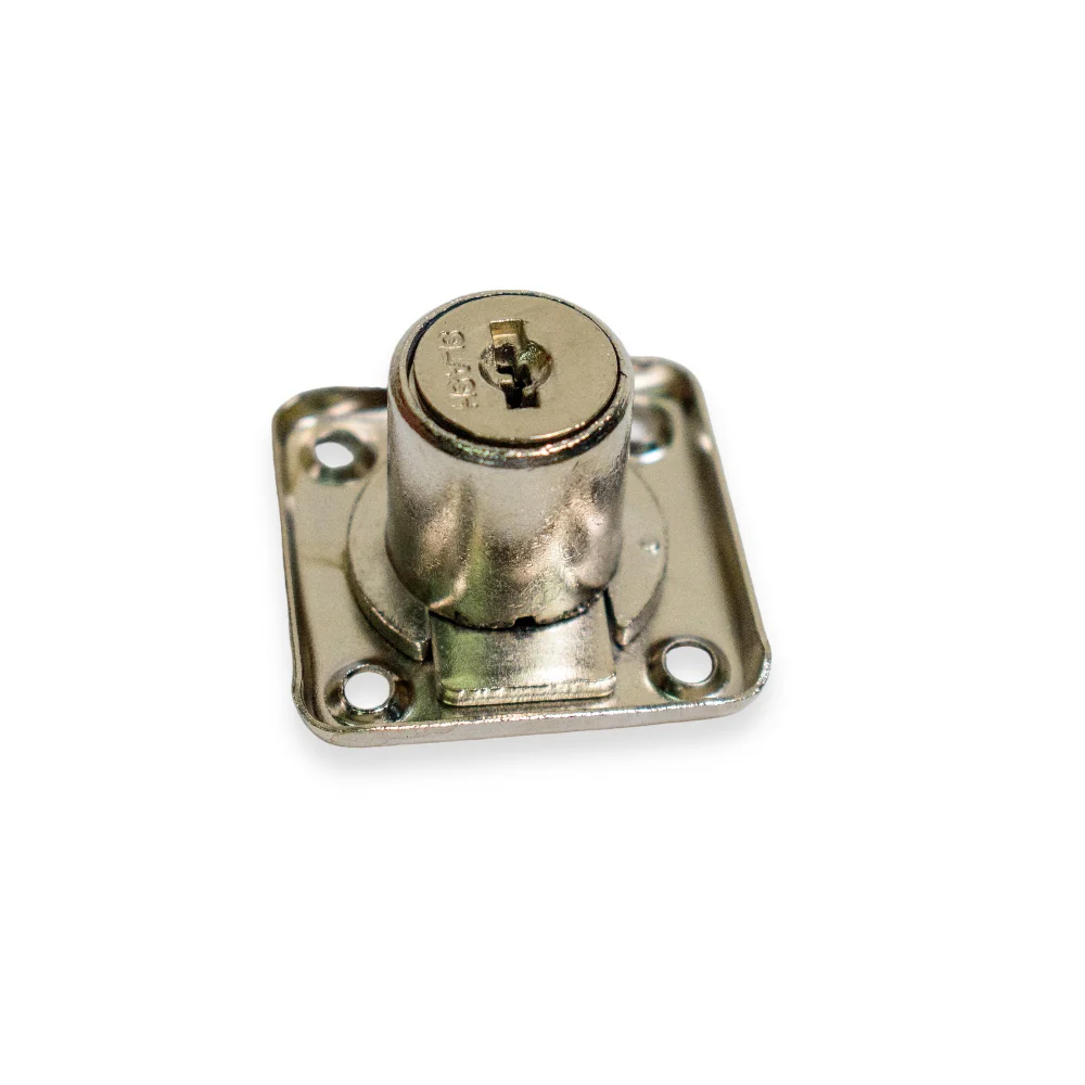 Cerradura para Mueble Slash Lock 01-100 | Niquelado y Latonado | Cuadrada Niquelada - Image 3