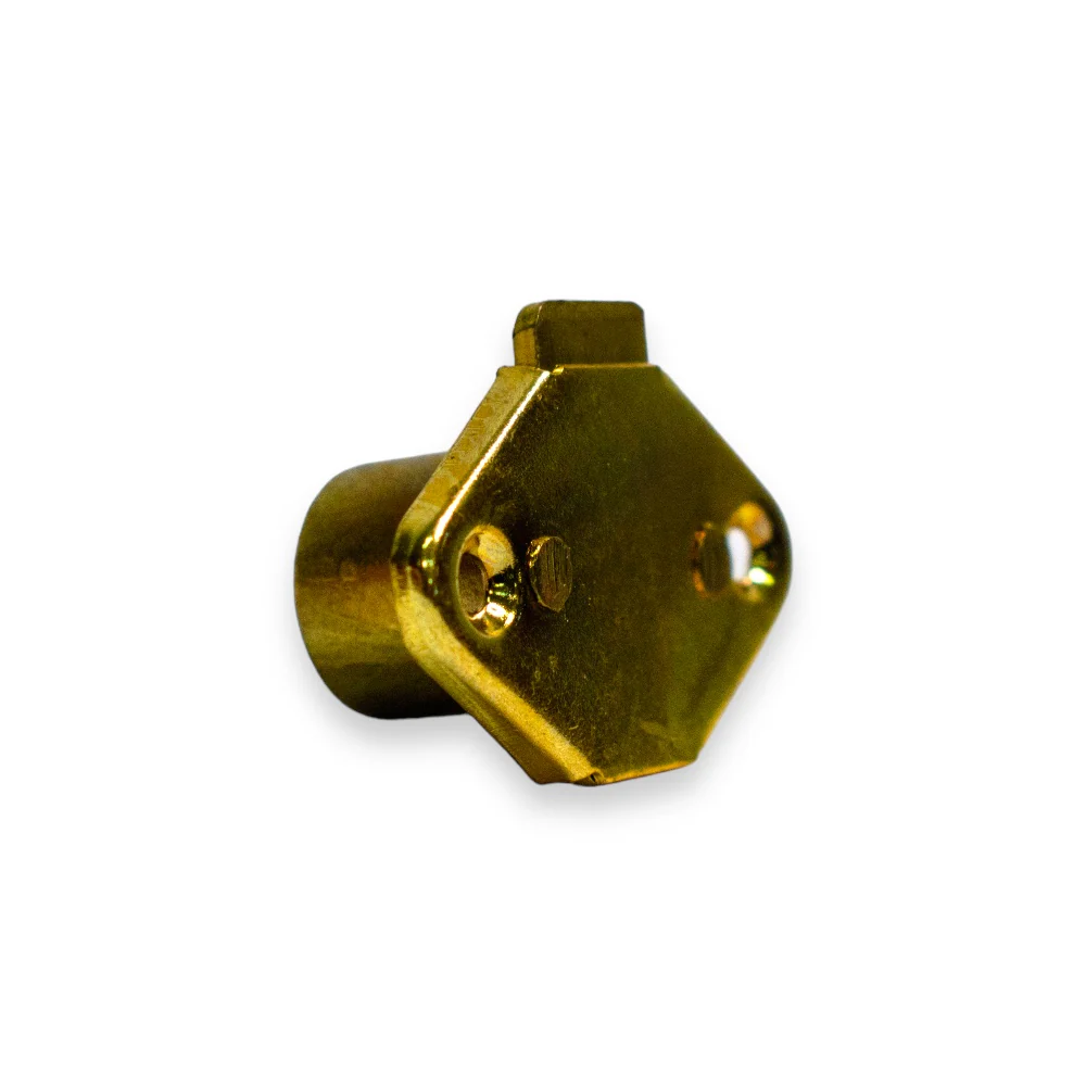 Cerradura para Mueble, acabado Niquelado y Latonado - Oval Latonado - Image 2