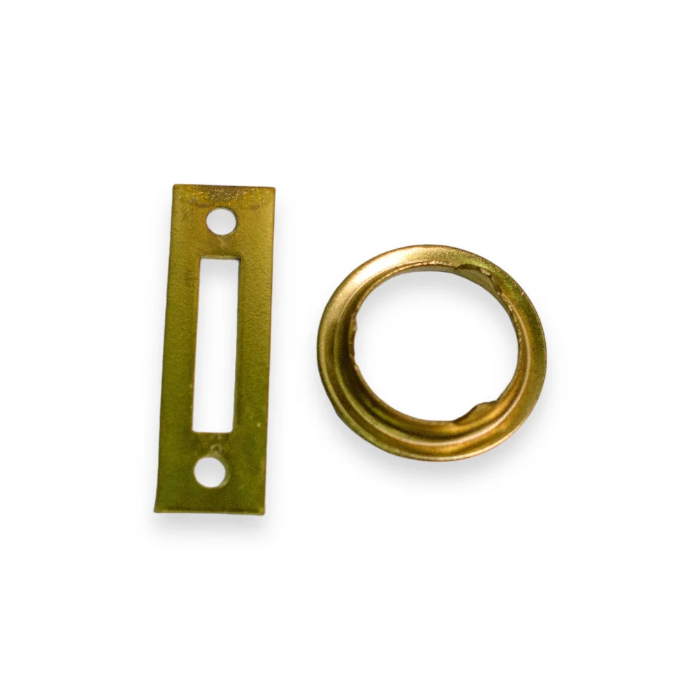 Cerradura para Mueble, acabado Niquelado y Latonado - Oval Latonado - Image 3