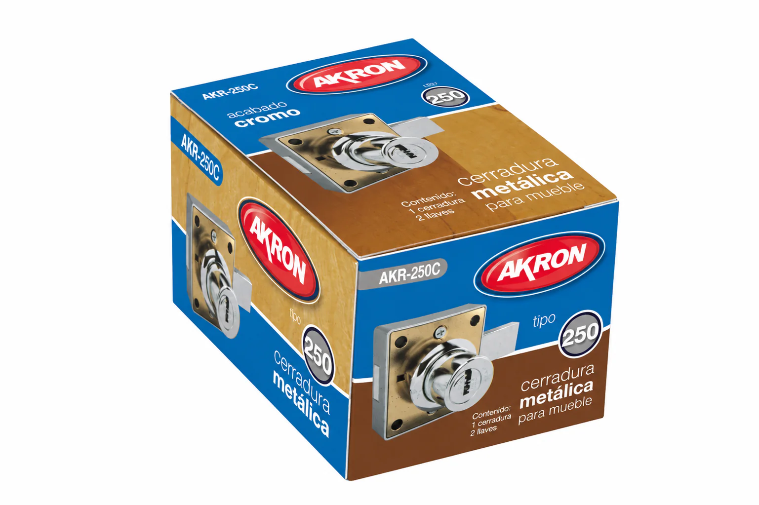 Cerradura Para Mueble Akron AKR-250C | Cromada - Image 3