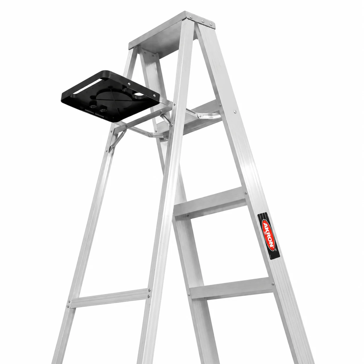 Escalera de Tijera Akron 77-25 | De Aluminio | Altura 2.31m | 7 Peldaños | Uso Profesional (Tipo II) con Porta Cubeta de Plástico - Image 6