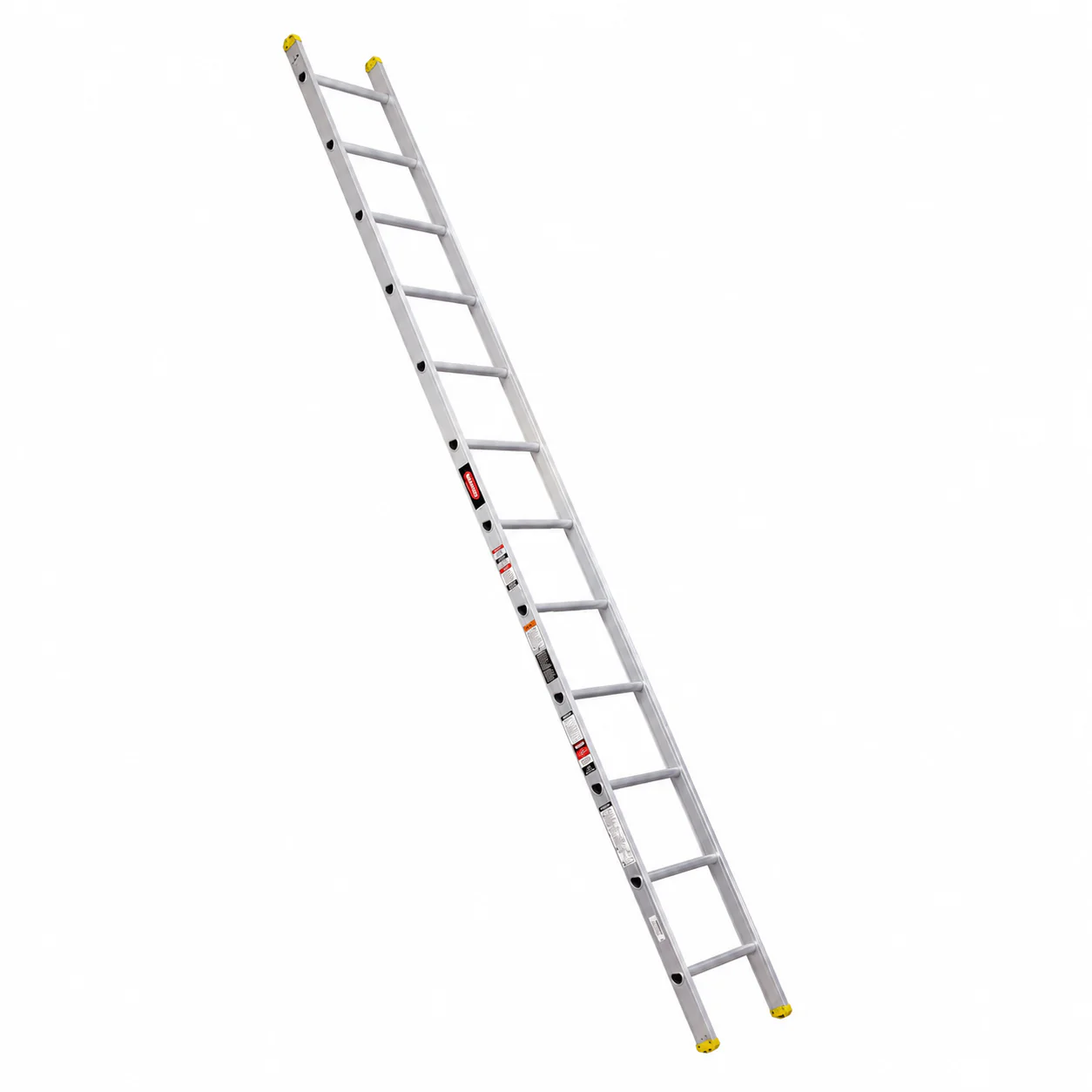 Escalera Recta Akron 77-17 | De Aluminio | Tubular | 3.66m | 12 Escalones | Uso Comercial | Tipo lll | Capacidad De Carga 150kg