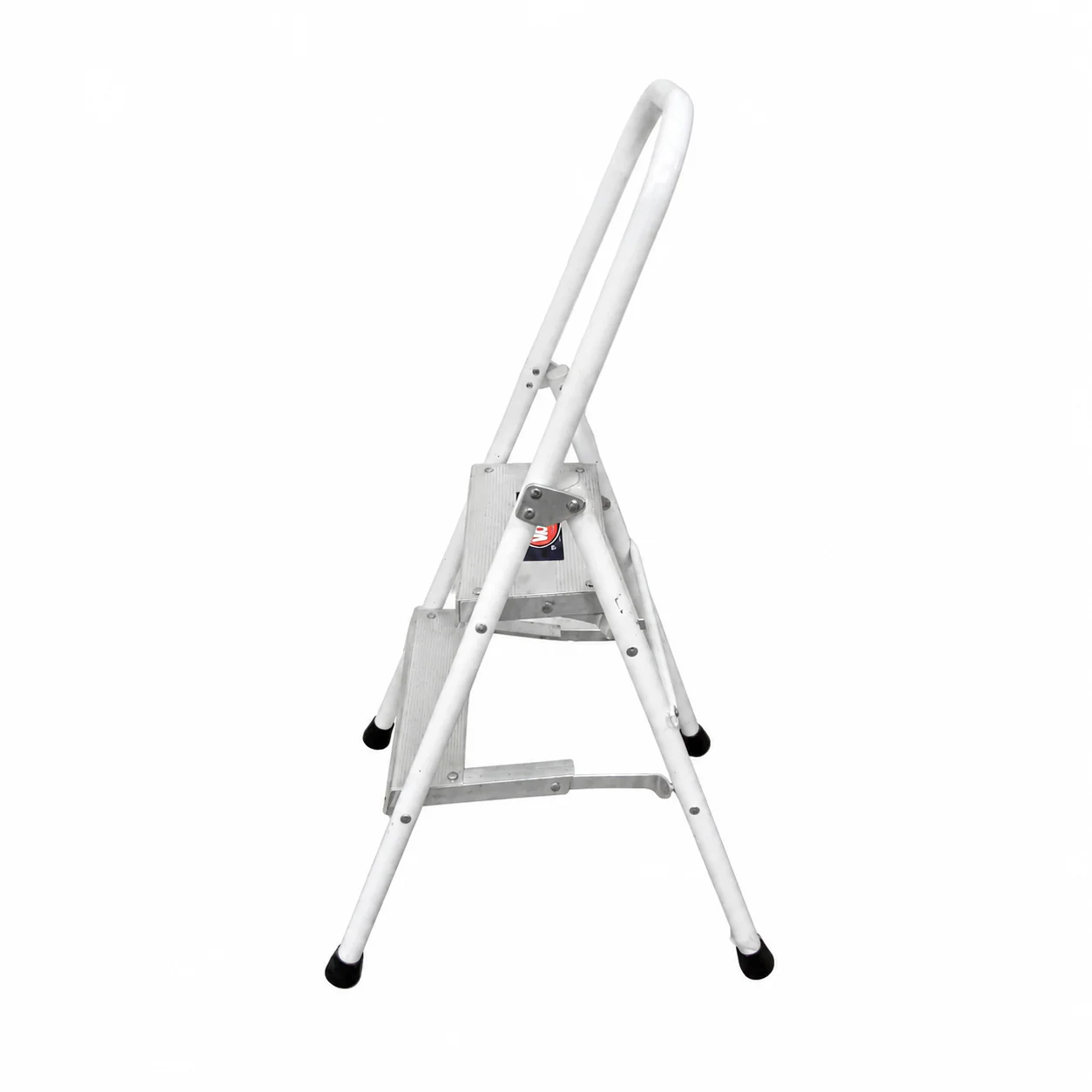 Escalera Taburete Akron 78-38 | De Aluminio | Altura 1.15m | 2 Peldaños | Uso Comercial (Tipo III) color Blanco - Image 3