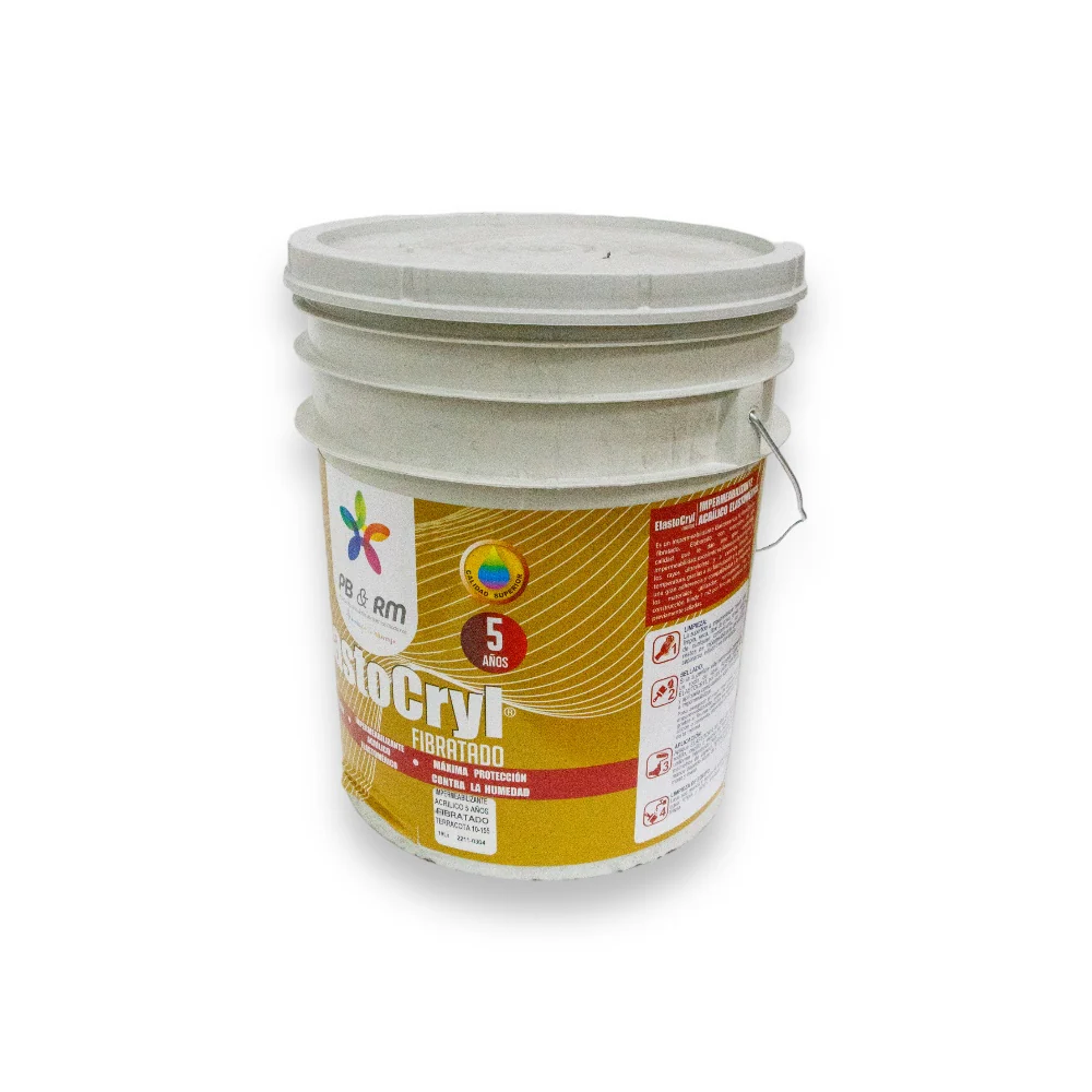 Impermeabilizante Acrilico 5 Años Terracota Fibratado 19 Litros
