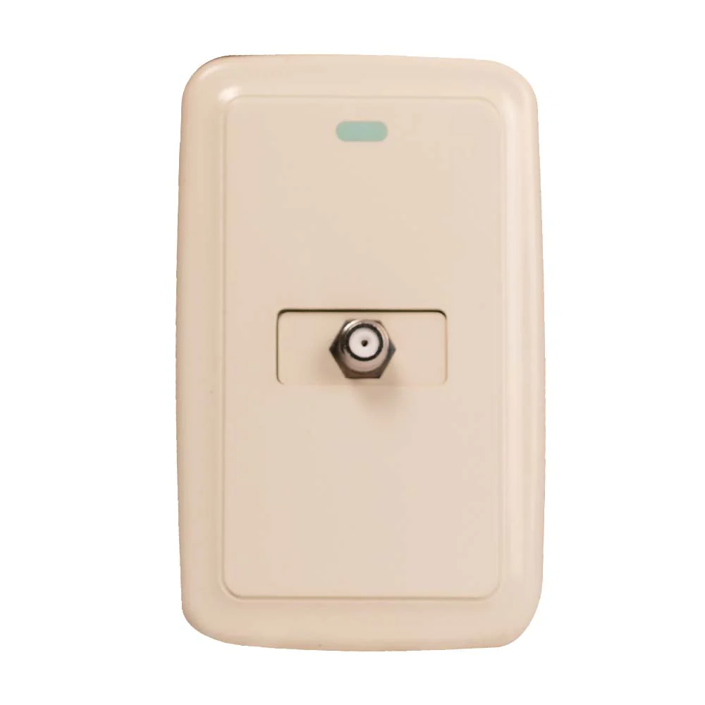 Terminal Coaxial de TV Color Marfil